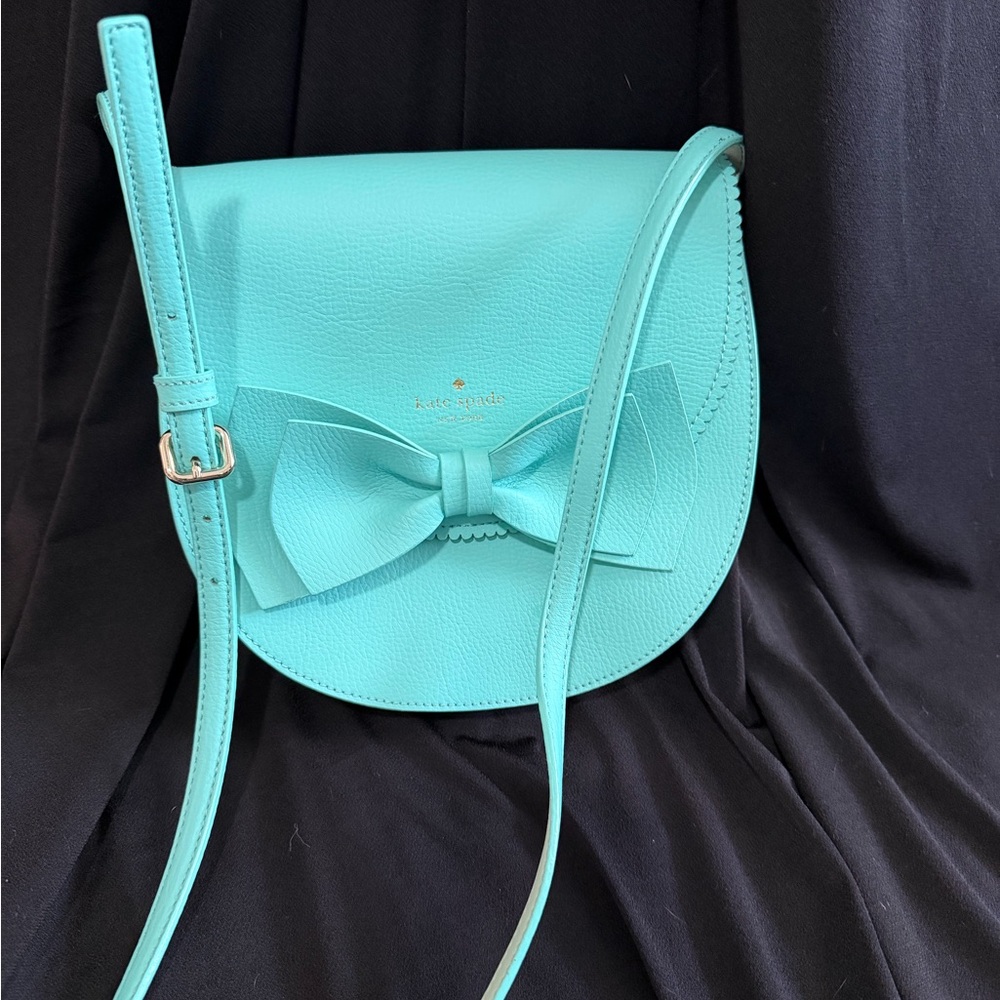 Kate Spade Aqua Crossbody Bag with Bow